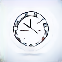 a clock icon, round analog clock vector graphic