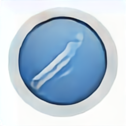 a blue circle icon, a blue circle vector graphic