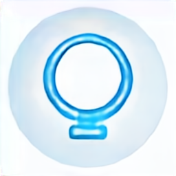 a blue circle icon, a blue circle vector graphic