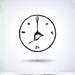 a clock icon, round analog clock vector graphic